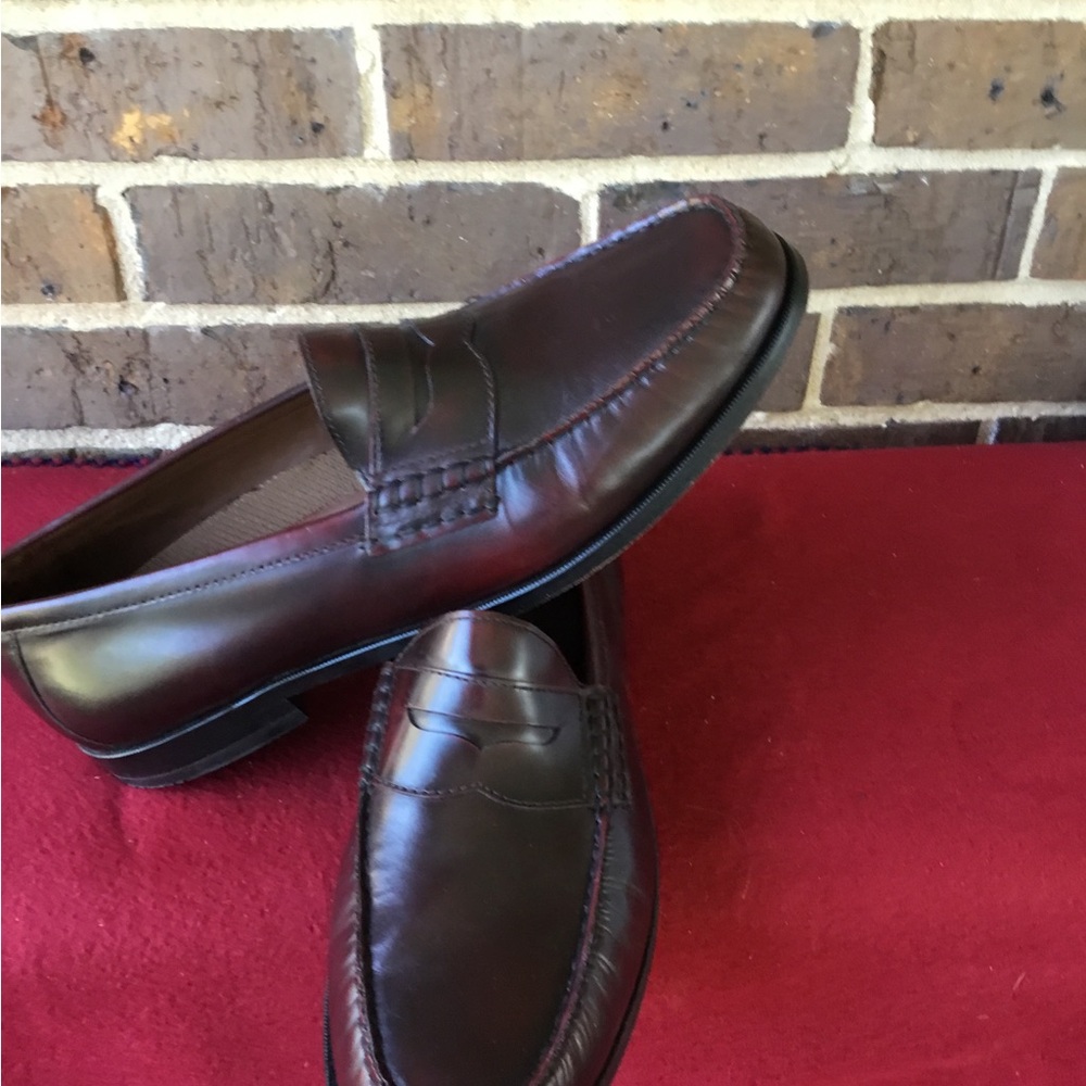 Johnston & Murphy Men's Brown Leather Penny Loafers